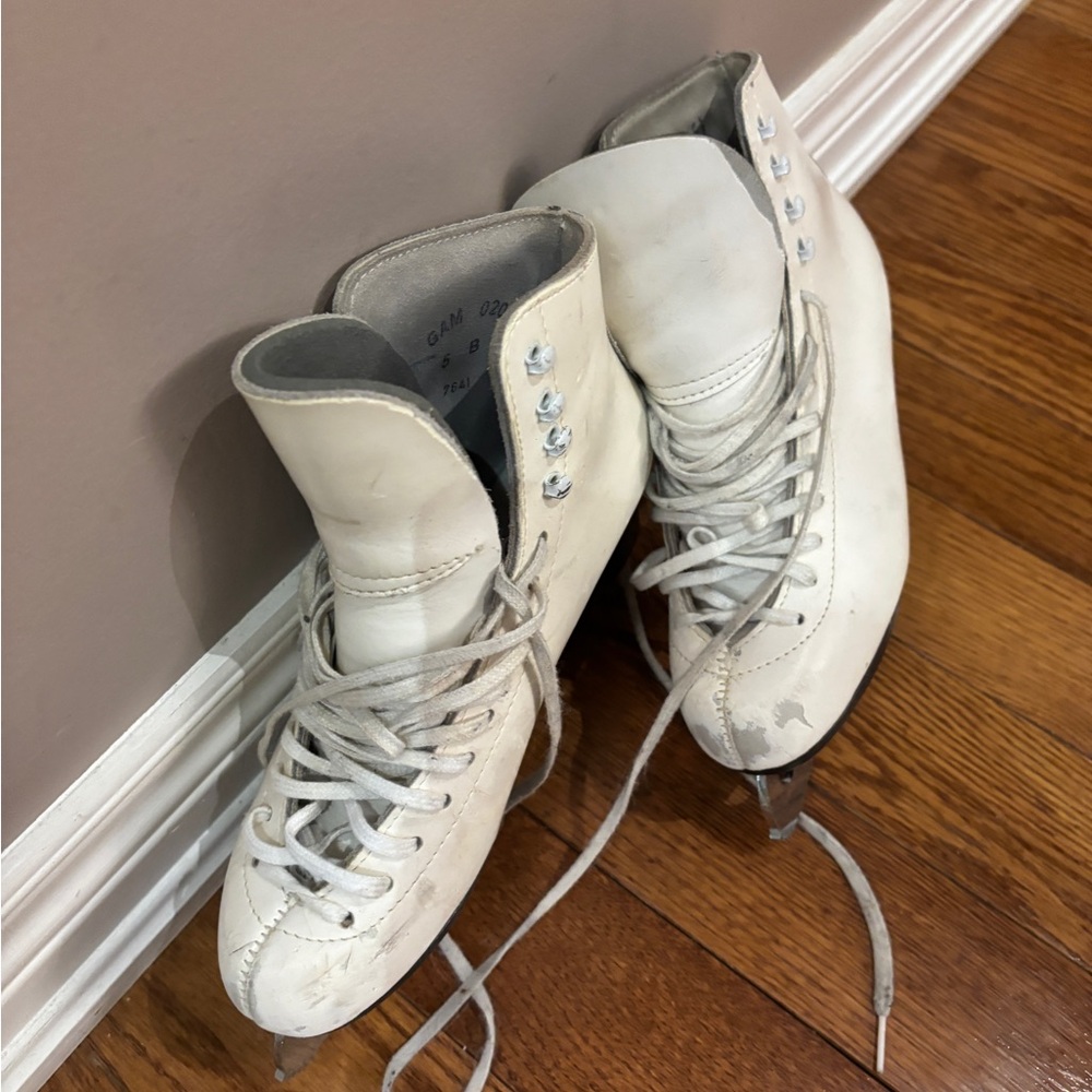 White Ice Skates with Laces